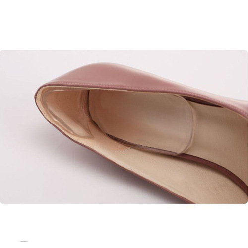 New 2-in-1 Silicone Heel Pad with T-shaped Anti-friction and Anti-pain Heel Cushion, Half-size Transparent Heel Protector