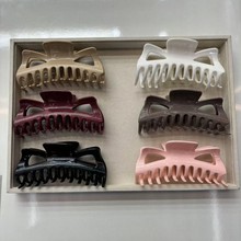 怪兽抓夹发量多鲨鱼夹软胶气质发夹子14 CM大号后脑勺盘发卡批发