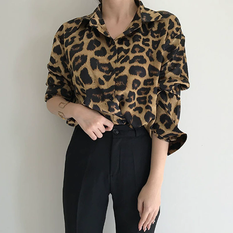 Ретро рубашка с длинным рукавом для отдыха, стиль Кореи, осень, oversize
