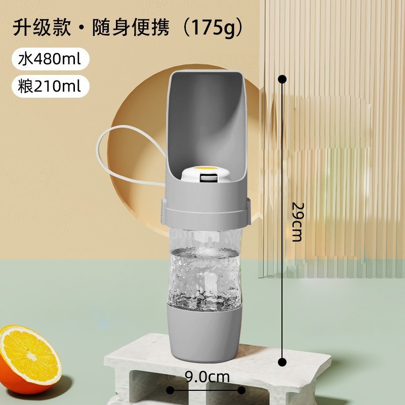 Taza de acompañante para mascotas explosiva transfronteriza, agua conveniente y bebida plegable integrada, taza de agua para perros y gatos de gran capacidad