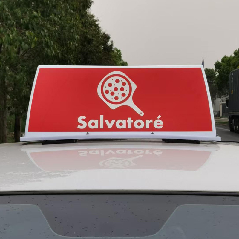 Cross-border hot-selling LED magnetic roof lights for delivery vehicles of foreign pizza shops, available for wholesale