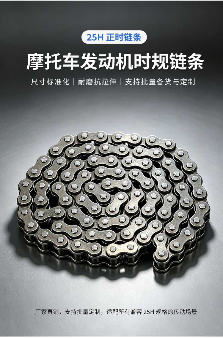 25H Camshaft Timing Chain Motorcycle Engine Timing Chain Direct Sales from the Source Factory High Quality