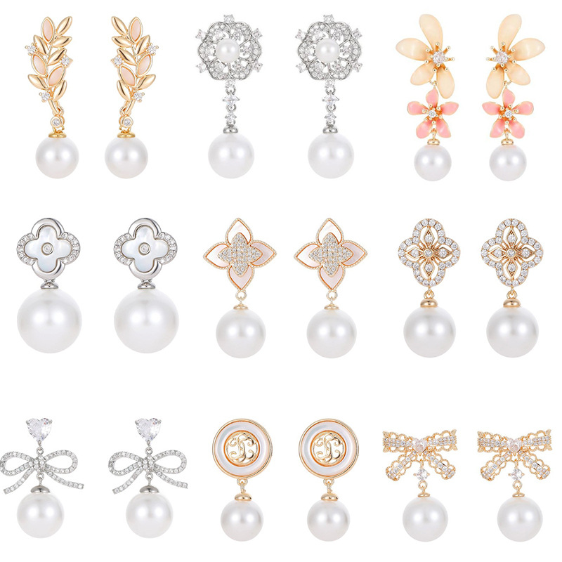 Zirkonia Und Perlen Ohrstecker Für Elegante Alltagslooks_voghion.com