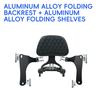 250V crash bars, anti-fall | Motorcycle bumper - new-aluminum-alloy-folding-backrest-foldable-rear-rack