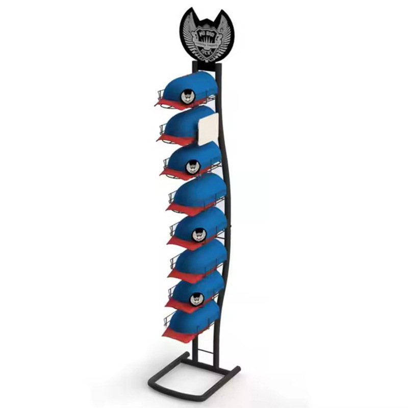 Soporte Exhibidor de Sombreros de Metal, Perchero para Tiendas y Almacenamiento