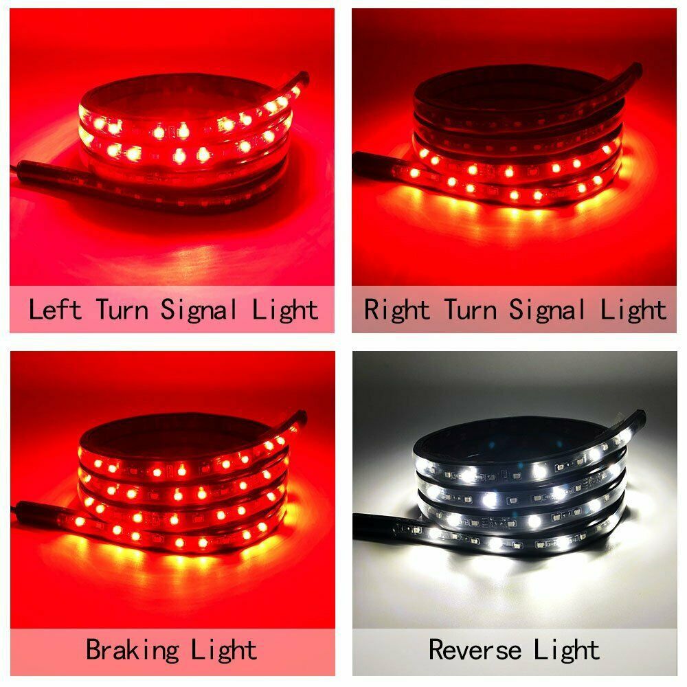 60 pulgadas pickup especial LED de dirección de freno bicolor barra de luz LED tailgate