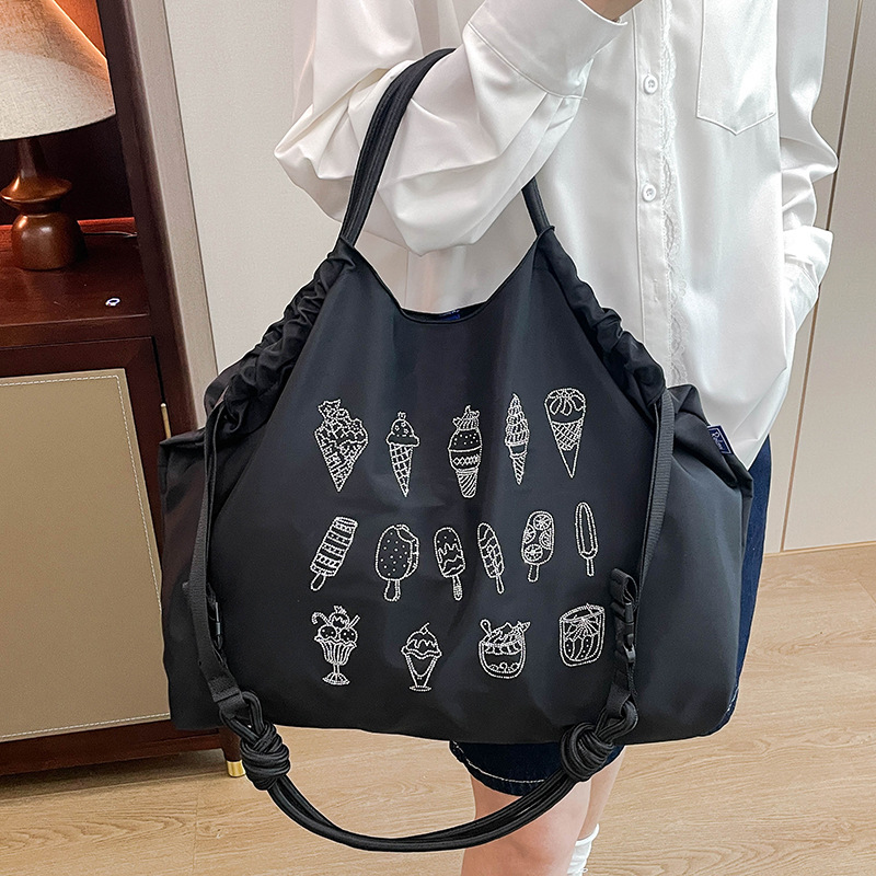 크로스보더 여성용 가방 2025 신작 가방 여성용 핫 다이아몬드 대용량 토트 백 심플하고 다재다능한 숄더백은 크로스 바디로 착용 가능