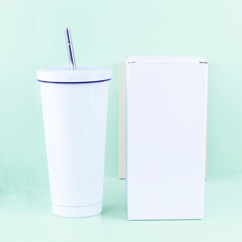 El comercio exterior de acero inoxidable 304 taza de paja transfronteriza de gran capacidad de vacío taza de café portátil taza de vacío del coche regalo