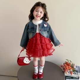 女童秋装套装2025新款洋气时髦儿童衣服小童秋季女宝宝早秋连衣裙