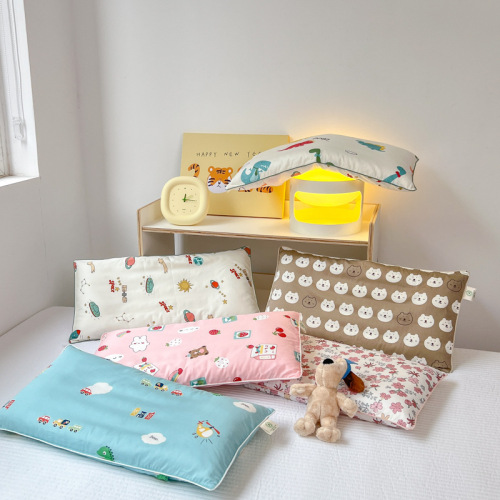 Maternal and infant grade A pure cotton Cassia seed baby pillow core 60 count satin long-staple cotton children's pillow case