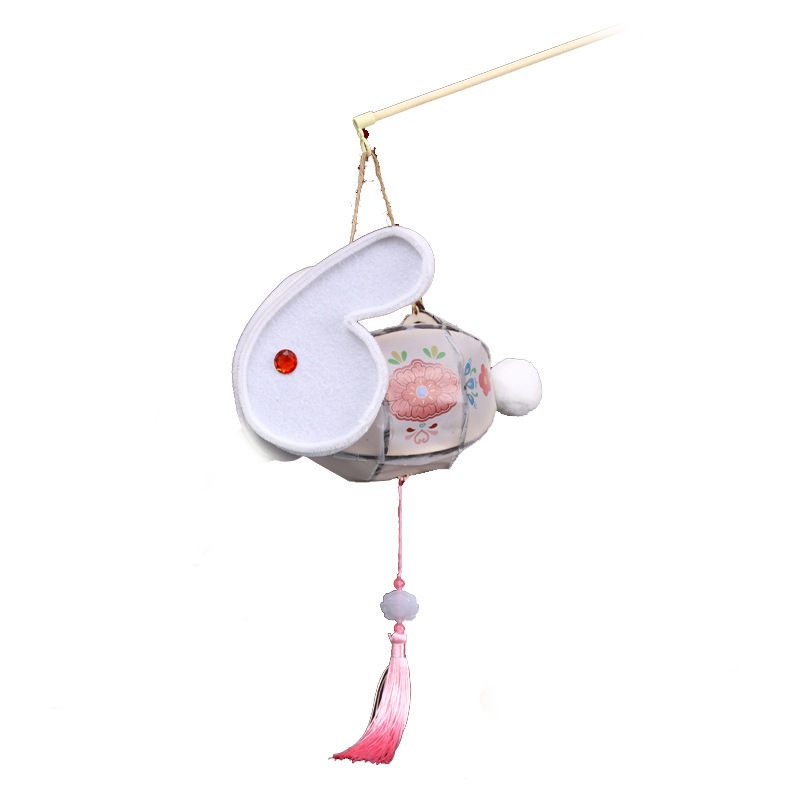 2025 Nuevo Festival del Bote Dragón Conejo Linterna Portátil Luminosa DIY Paquete de Material Hecho a Mano Estilo Antiguo Linterna de Mediados de Otoño