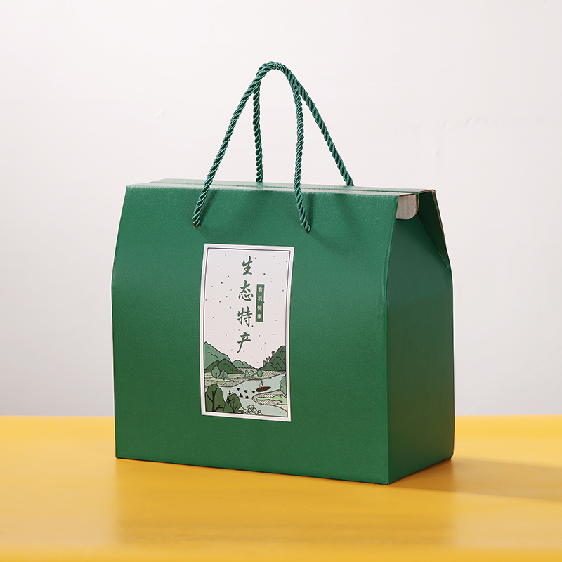 Caja de regalo de embalaje especial ecológico, productos agrícolas generales de frutas, nueces, salsa, caja de regalo de embalaje portátil, caja de cartón gruesa