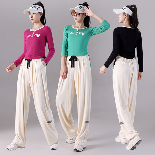 Square dance clothing, sports suit, Ecos fitness dance clothing, ghost step dance clothing, middle-aged and elderly dance clothing 2211
