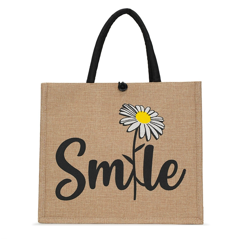 Простая городская сумка-тоут из хлопка и льна в девичьем стиле для женщин, легкая, художественная и модная сумка.