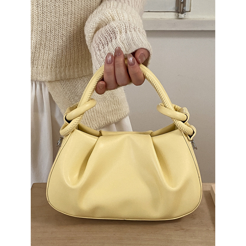 Simple and elegant pleated handbag, unique, trendy, fashionable, versatile, stylish, casual, suitable for commuting, shoulder or crossbody bag