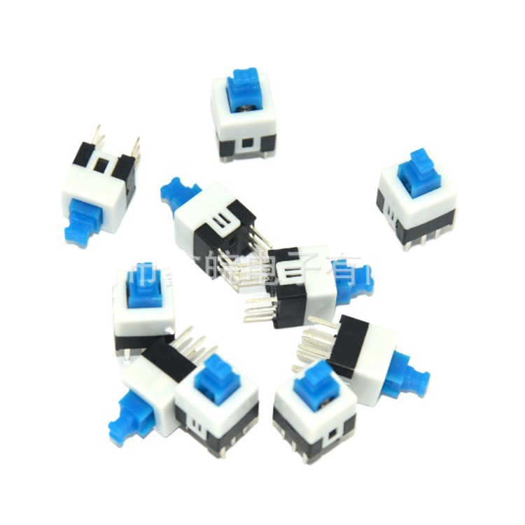 供应7*7单排双排高头平头系列自锁开关 7X7X12.5无锁开关轻触