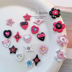 ネット赤夏ギャルドーパミンパチンコネイルアクセサリー花桃心愛星芒立体ダイヤモンド