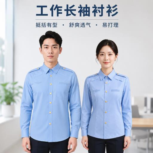 New Comprehensive Management Blue Short-Sleeved Long-Sleeved Summer Thin Women's Shirt Professional Wear Top Corporate Workwear Shirt Set