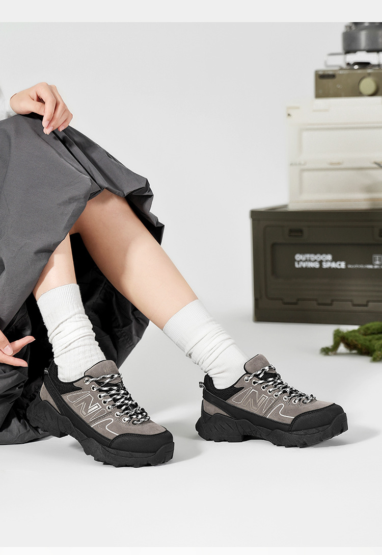 Giày sneaker unisex đế dày phong cách thể thao ngoài trời — 1888 Yến Mạch Nâu chi tiết 8