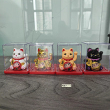 可爱熊猫太阳能招财熊猫摆件摆手工位店铺送礼装饰熊招财摆件礼物