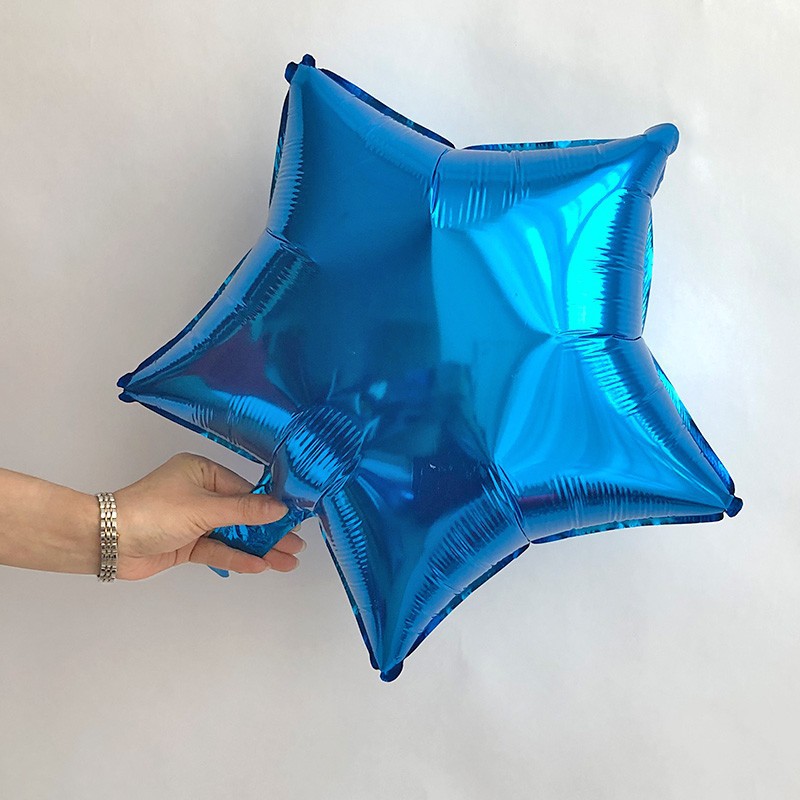 Globo de Papel de Aluminio de Estrella de Cinco Puntas de 18 Pulgadas, Color Liso, Decoración para Fiestas de Cumpleaños, Bodas, Eventos, Celebraciones