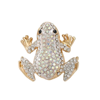 Fun Frog-Themed Brooches, Various Yaxa sancaqları - dw1171-white