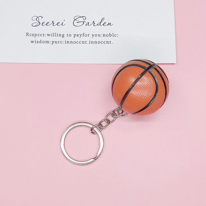 15g Weight Keychain Classification 1 Piece Quantity Daily Occasion Plastic Material Basketball Pattern Unisex Gender Sports Style 1 Piece Sports Basketball Plastic Unisex Keychain 8