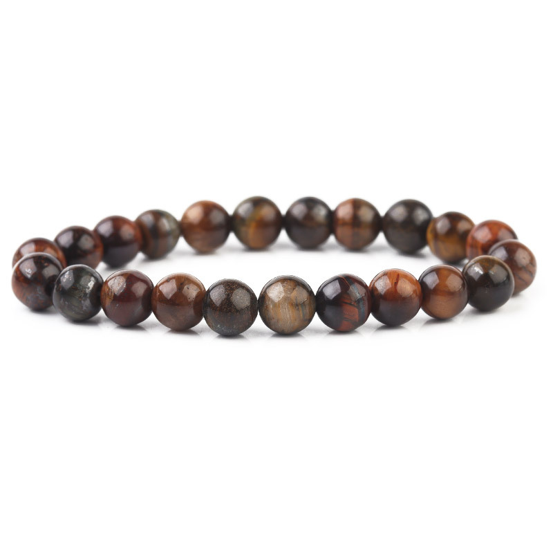 Fashion Retro Bracelet Round Natural Tiger Eye Stone Bracelet display picture 3