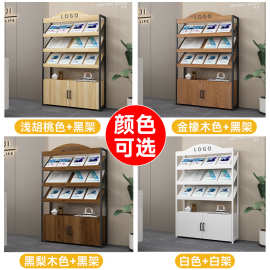 报刊架杂志架带柜门书刊宣传页展示架资料收纳架落地办公室置物架