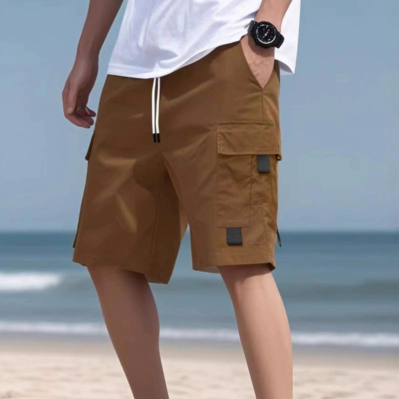 Трансграничные летние свободные спортивные шорты-карго мужские тонкие повседневные брюки свободные мужские комбинезоны