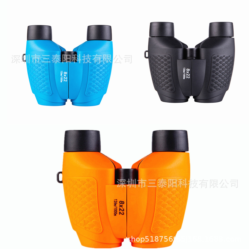 新款户外望远镜双筒小保罗8*22 高清高倍成像稳定望远镜微光夜视