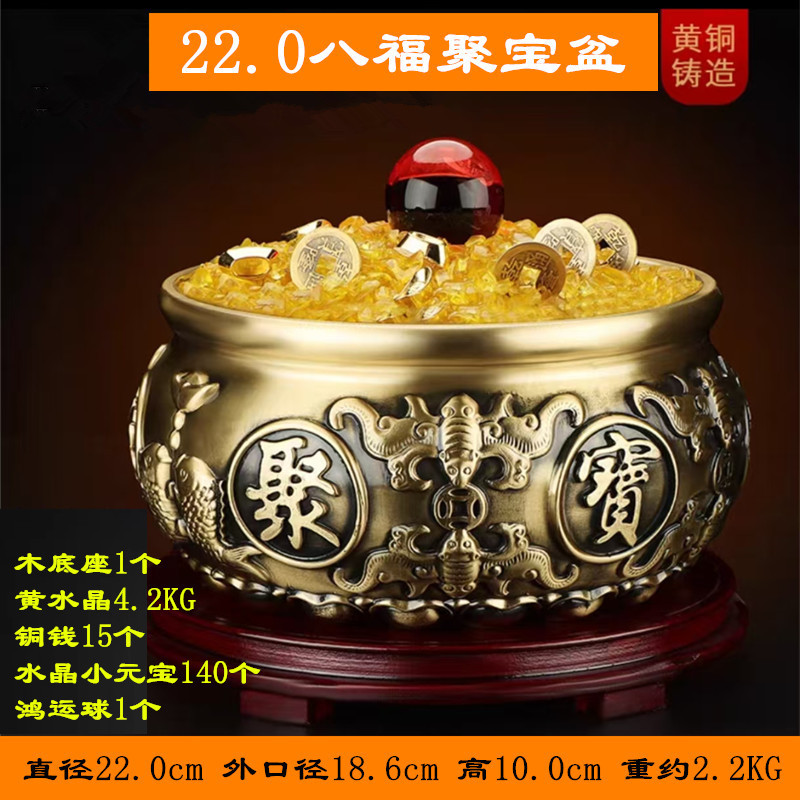 Dixuan 純銅宝の壺装飾品家庭用固体全銅ホームリビングルーム玄関大型貯金箱銅シリンダー|undefined