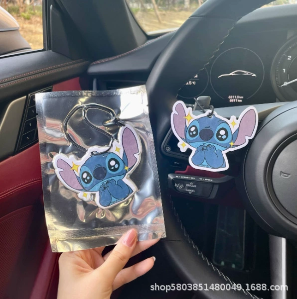 Автомобильный освежитель воздуха Stitch, милый мультяшный дизайн, длительный аромат, дезодорант для салона автомобиля