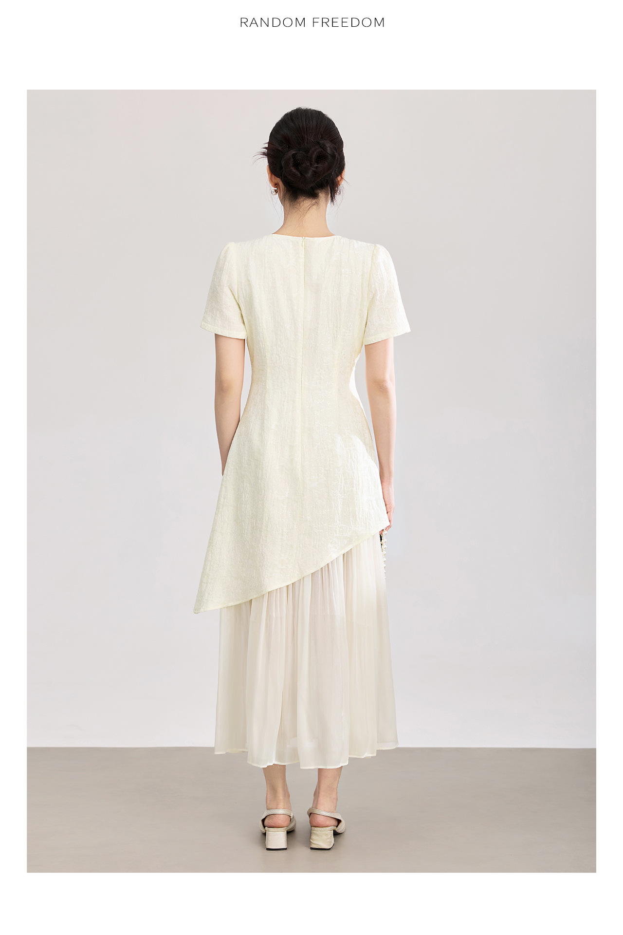 Đầm maxi nữ thắt eo chất liệu lụa tơ tằm hoa văn nổi — màu hồng chi tiết 15