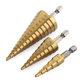 Source manufacturers supply pagoda drill hexagonal shank straight groove metric titanium plated drilling reamer step drill step drill