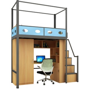 Bed Iron bed suspended bed student double bunk bed employee bunk dormitory bunk bed high and low bed export foreign trade