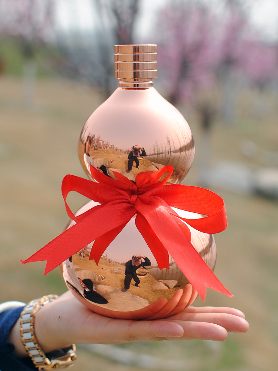 304 Stainless Steel Gourd Wine Pot Portable Water Bottle Outdoor Cup 5-Jin Wine Jar Household Portable Liquor Bottle