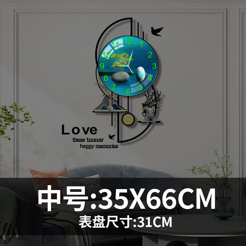 Reloj de arte, reloj, reloj de pared, sala de estar, hogar, moda, decoración de lujo ligero nórdico creativo, reloj simple, reloj de cuarzo en la pared