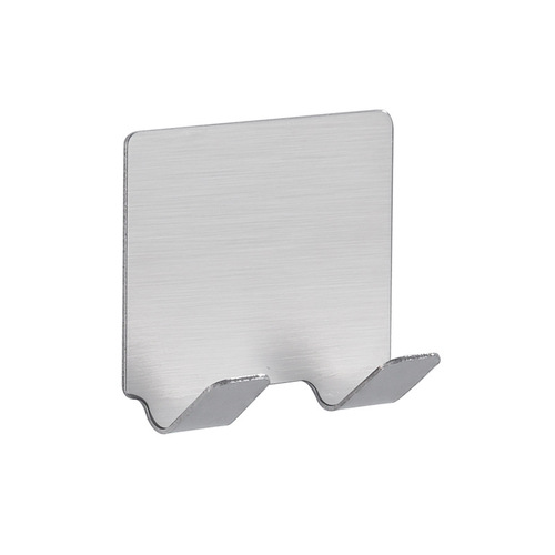 Cross-border 304 stainless steel hook single hook punch-free coat hook door back adhesive hook metal creative coat hook