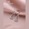 Small design earrings, Korean style, silver 925 sample, light luxury style