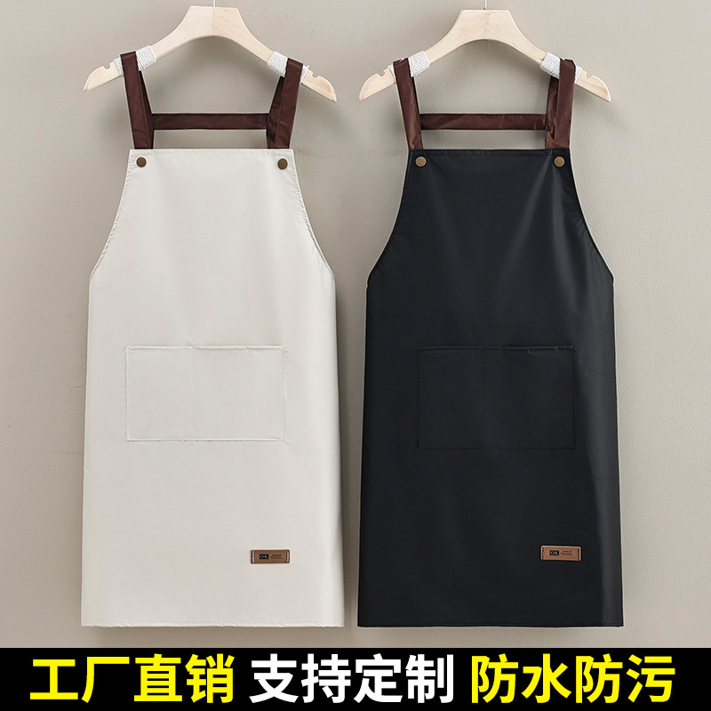 新款围裙女士厨房家用做饭时尚防水防油网红餐饮专用围腰工厂直销