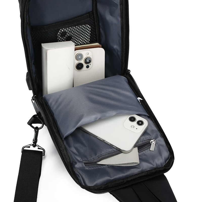 Nuevo bolso de pecho anti-robo de bloqueo de código para hombres fuera de negocios bolso de hombro de mano de gran capacidad bolso deportivo casual