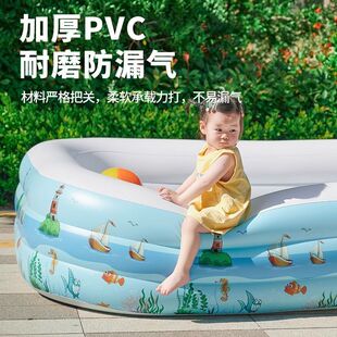 Inflatable Swimming Pool Children's Swimming Pool Paddling Pool Rural Yard Family Baby Child Indoor Outdoor Bath Bucket