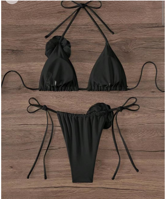 140g Weight Sexy Feel Of Sensation Mid Waist Panties Waist Bikini Panties Style Bralette Bra Category Nylon, Spandex Fabric Type 2 Pieces Set Quantity Swimming Pool Occasion Solid Color Pattern Women's Gender Women's Solid Color 2 Pieces Set Bikinis Swimwear 2