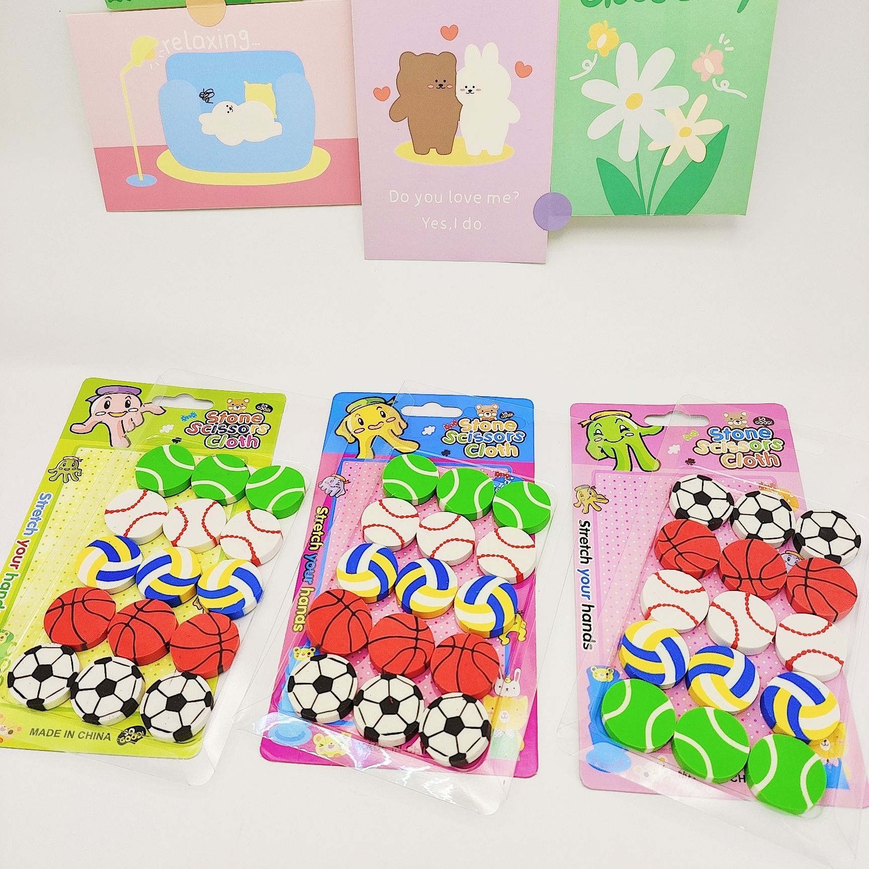 만화 크리 에이 티브 세트 지우개 스타일 믹스 앤 매치 지우개 깨끗한 초등학생 학습 유치원 문구 선물 팩