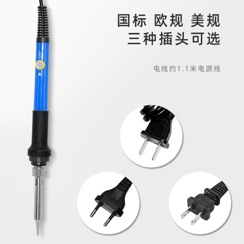 10 개의 조합 수리 납땜 인두 세트 키트 온도 조절 가정용 솔더 펜 국경 핀셋 땜납