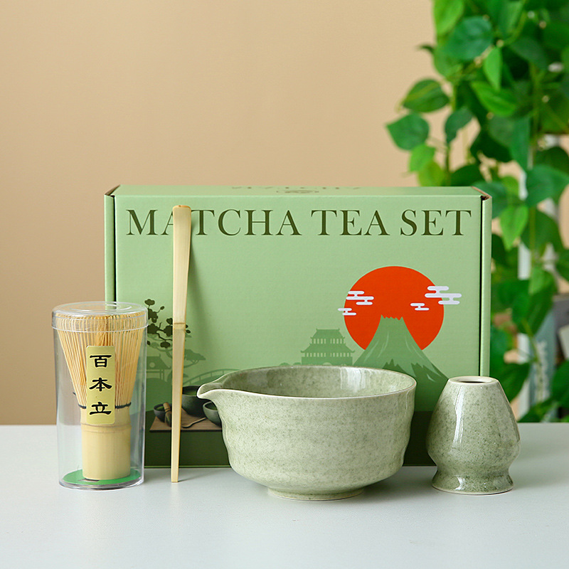 Transfronterizo exclusivo para el set de té Matcha japonés caja de regalo de té Matcha cepillo de té de 100 libros de té Matcha de la dinastía Song