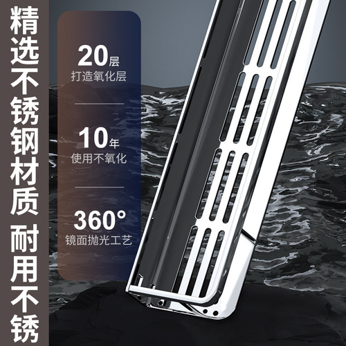 Kitchen rack stainless steel 304 wall hanging rack multi-functional seasoning rack hook hanging spoon storage rack rag rod rack