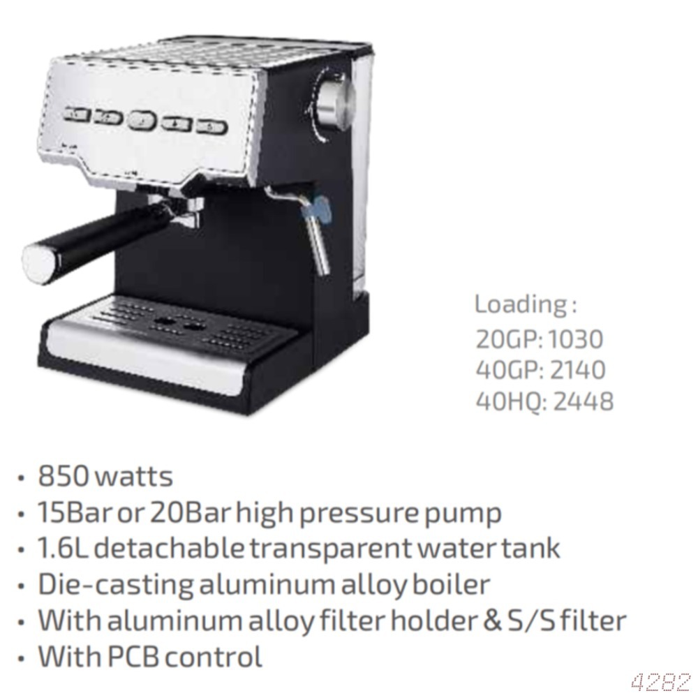 Oficina transfronteriza semiautomática casera máquina de café italiano presión de burbuja de leche máquina de café cappuccino