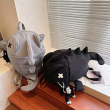 可爱休闲双肩包新款3D卡通小恐龙男女校园背包大容量外出旅行包